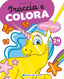 Copertina del libro UNICORNI - TRACCIA E COLORA