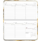 AGENDA SETTIMANALE 12 MESI 2027 16X9CM MARBLE