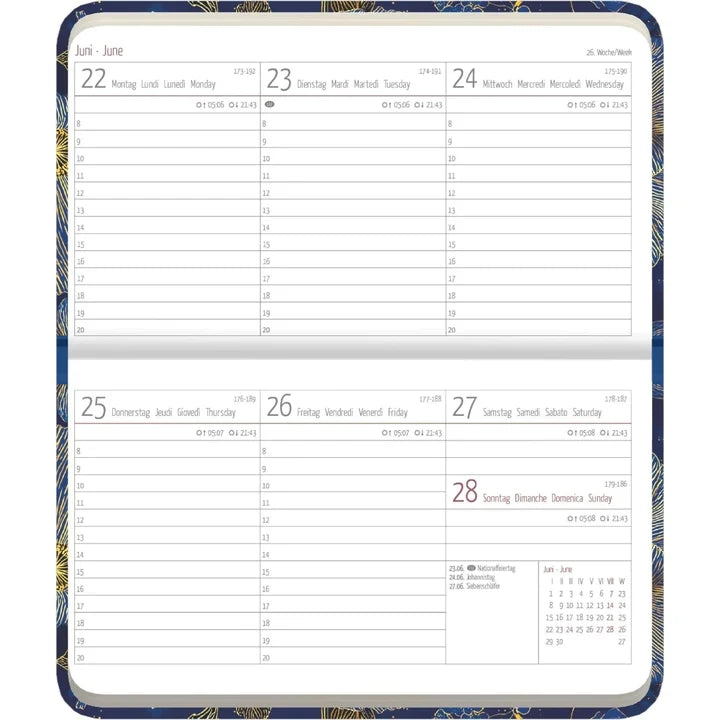 AGENDA SETTIMANALE 12 MESI 2027 16X9CM PATTERN