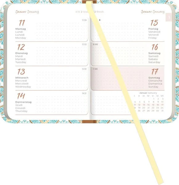 AGENDA 12 MESI SETTIMANALE LADY JOURNAL 2027 ORIENTAL MINI 8X12CM