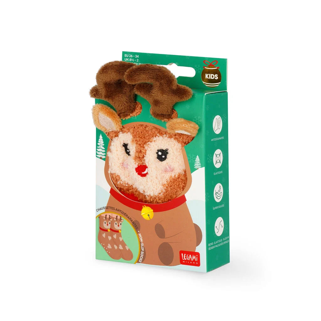 LEGAMI CALZINI ANTISCIVOLO - IT'S A MATCH! - REINDEER - RENNA KIDS 26/34