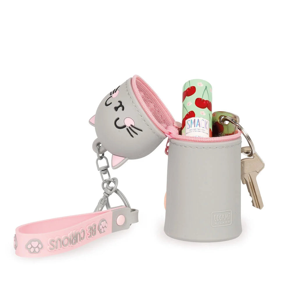 LEGAMI MINI KAWAII KITTY - PORTAMONETE CON PORTACHIAVI GATTO