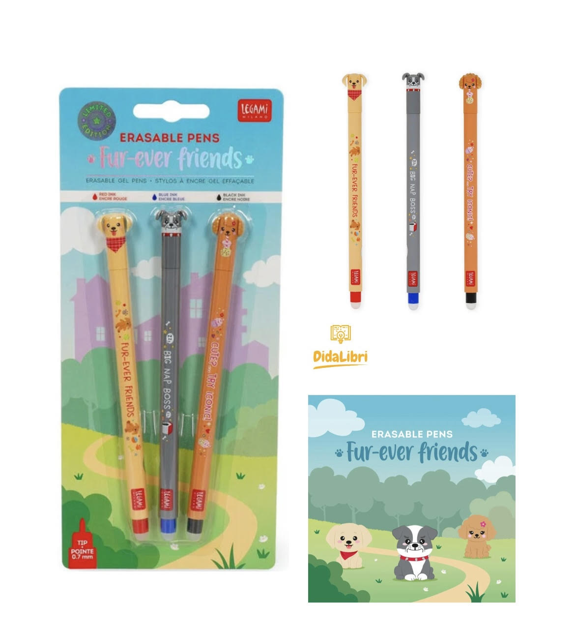 Copertina del libro SET DI 3 PENNE CANCELLABILI - ERASABLE