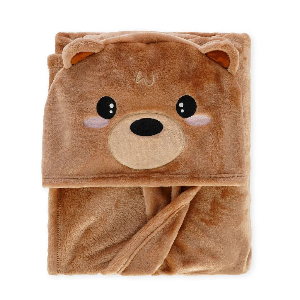 LEGAMI COPERTA CON CAPPUCCIO TEDDY BEAR - COSY HUGS