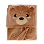 LEGAMI COPERTA CON CAPPUCCIO TEDDY BEAR - COSY HUGS