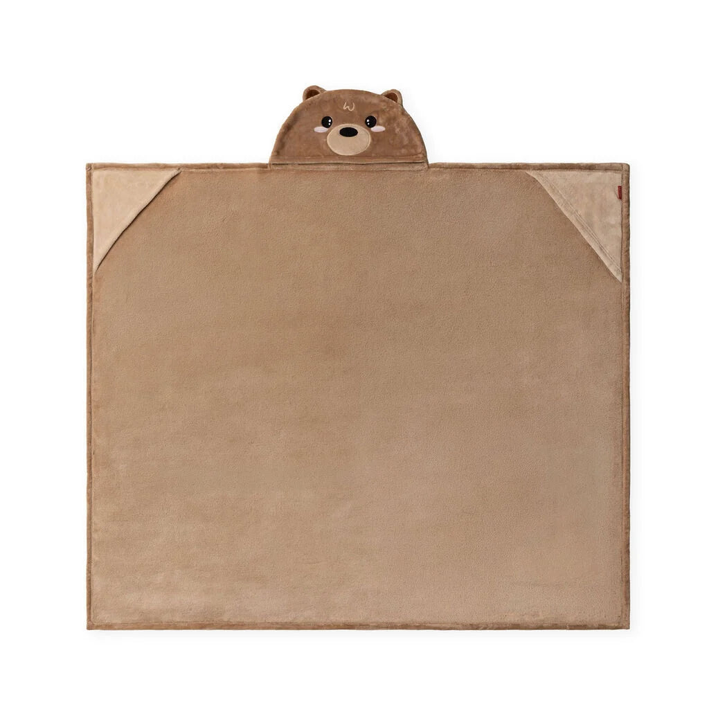 LEGAMI COPERTA CON CAPPUCCIO TEDDY BEAR - COSY HUGS