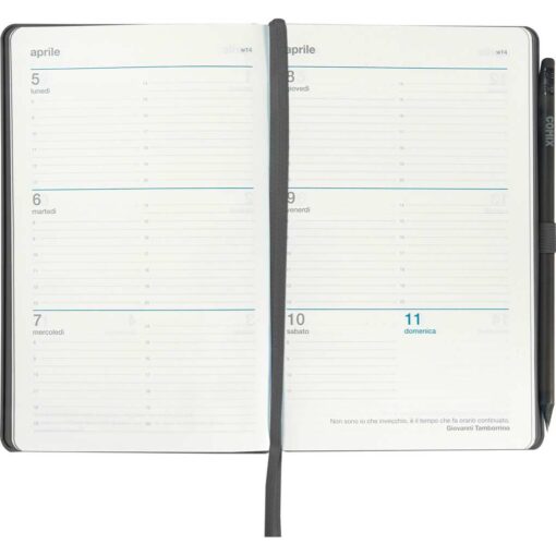 AGENDA 2027 COMIX 12 MESI WEEK LARGE HORIZONTAL BLACK - SETTIMANALE