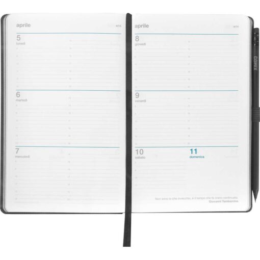 AGENDA 2027 COMIX 12 MESI WEEK LARGEHORIZONTAL BLACK TX - SETTIMANALE