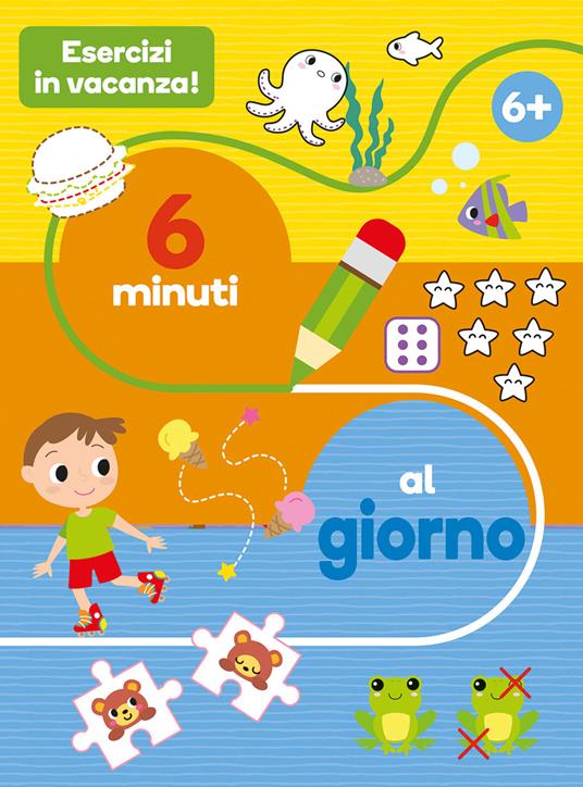 Copertina del libro ESERCIZI IN VACANZA! 6 MINUTI AL GIORNO.