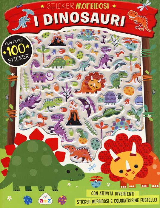 Copertina del libro STICKER MORBIDOSI - I DINOSAURI CON