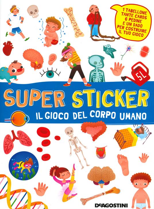 Copertina del libro SUPER STICKER IL GIOCO DEL CORPO UMANO