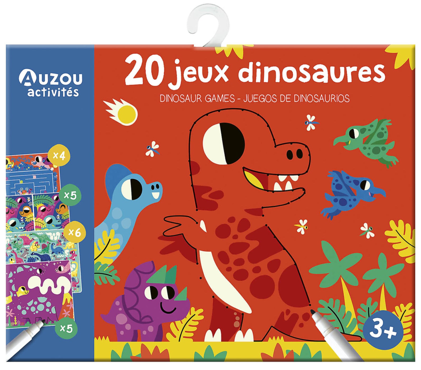Copertina del libro 20 GIOCHI TASCABILI DEI DINOSAURI - MA Immagine principale del prodotto