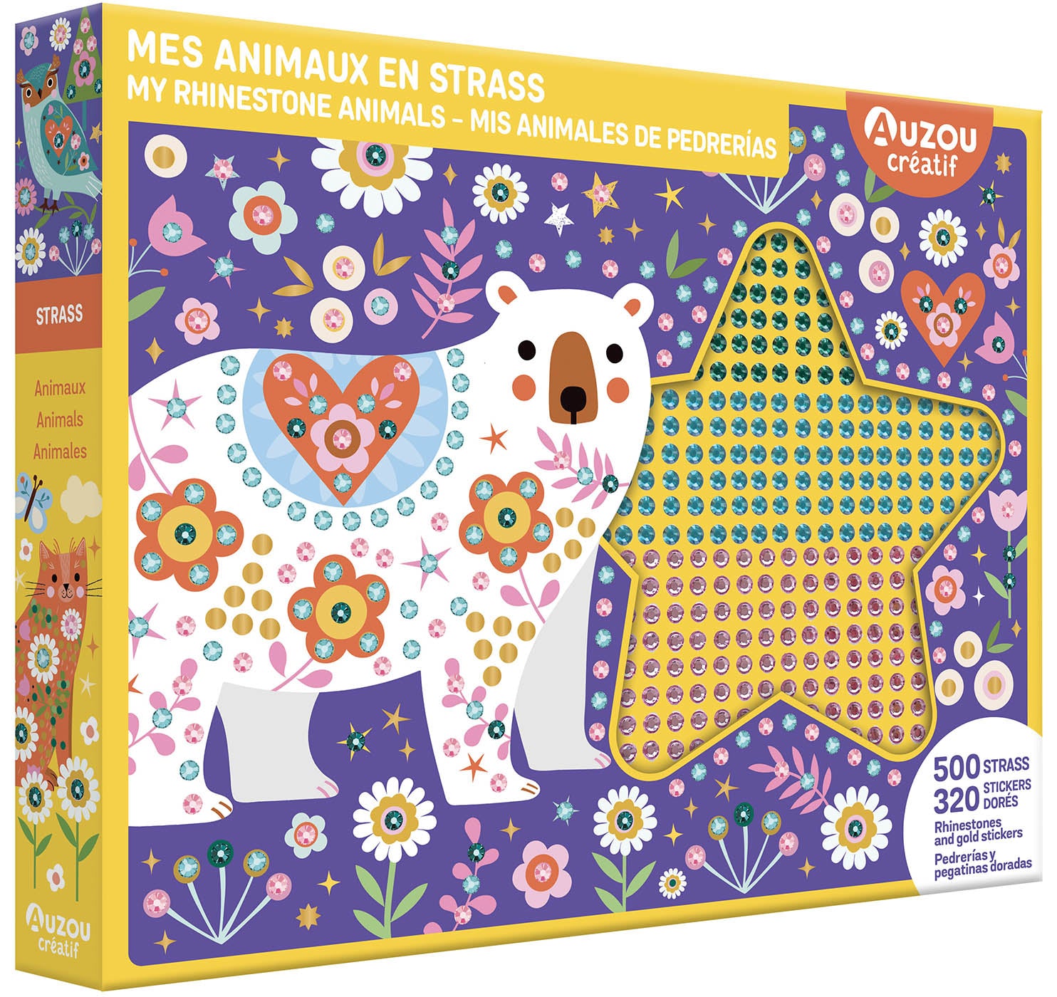 Copertina del libro QUADRI ANIMALI DEL BOSCO CON STRASS -