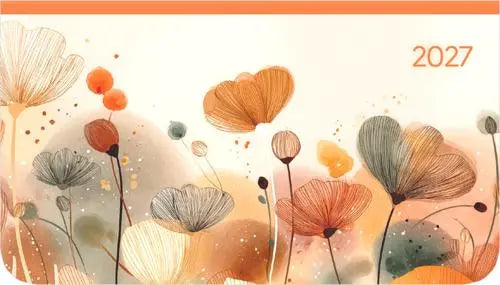 AGENDA SETTIMANALE 12 MESI 2027 16X9CM FLOWER FIELD