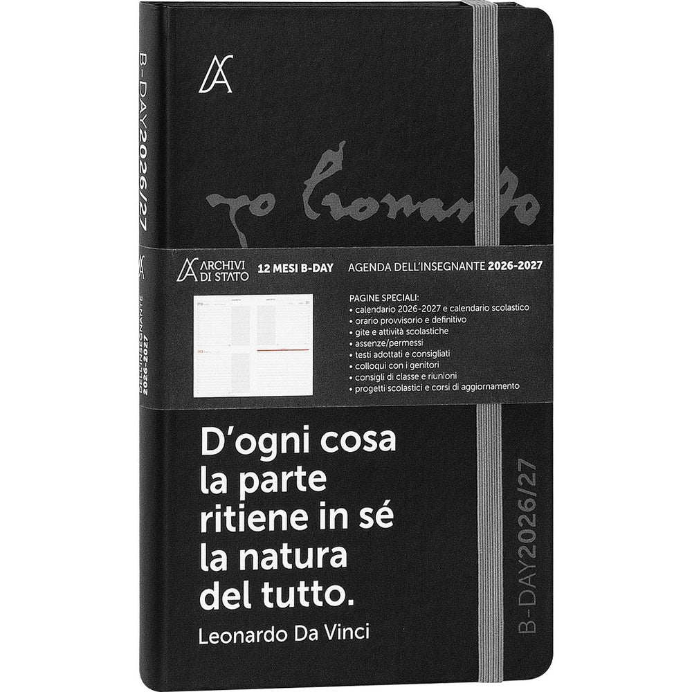 AGENDA PER INSEGNANTI 12 MESI 2026-2027 HALTADEFIZIONE BIGIORNALIERA - LEONARDO DA VINCI