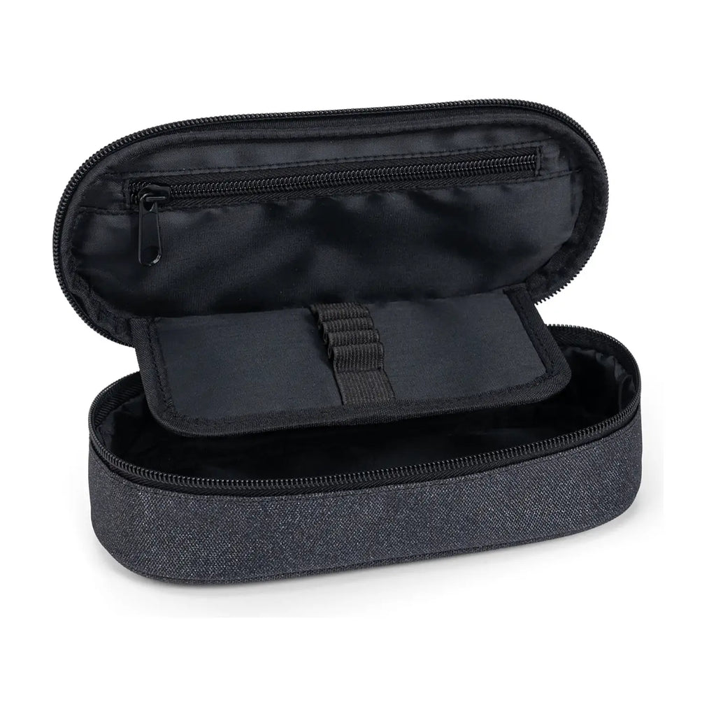 ASTUCCIO OVALE ORGANIZZATO GLITTER NERO