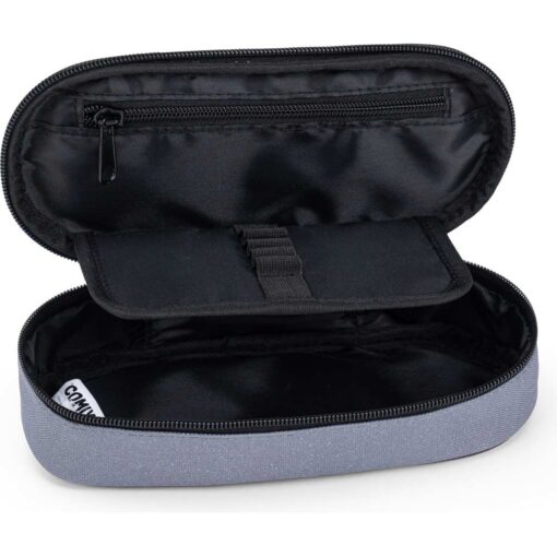 ASTUCCIO OVALE ORGANIZZATO SFUMATO GLITTER NERO COMIX