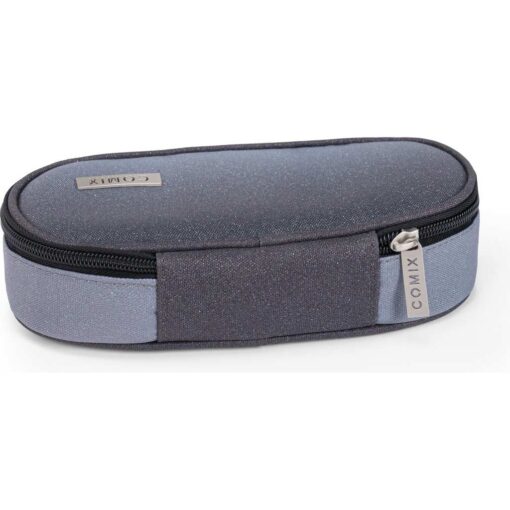 ASTUCCIO OVALE ORGANIZZATO SFUMATO GLITTER NERO COMIX