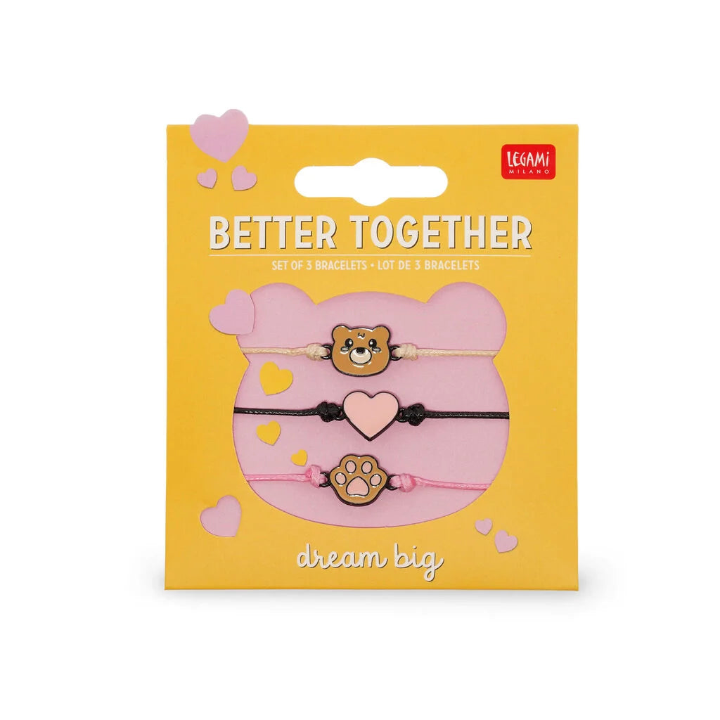 LEGAMI SET DI 3 BRACCIALI - TEDDY BEAR - SET OF 3 BRACELETS