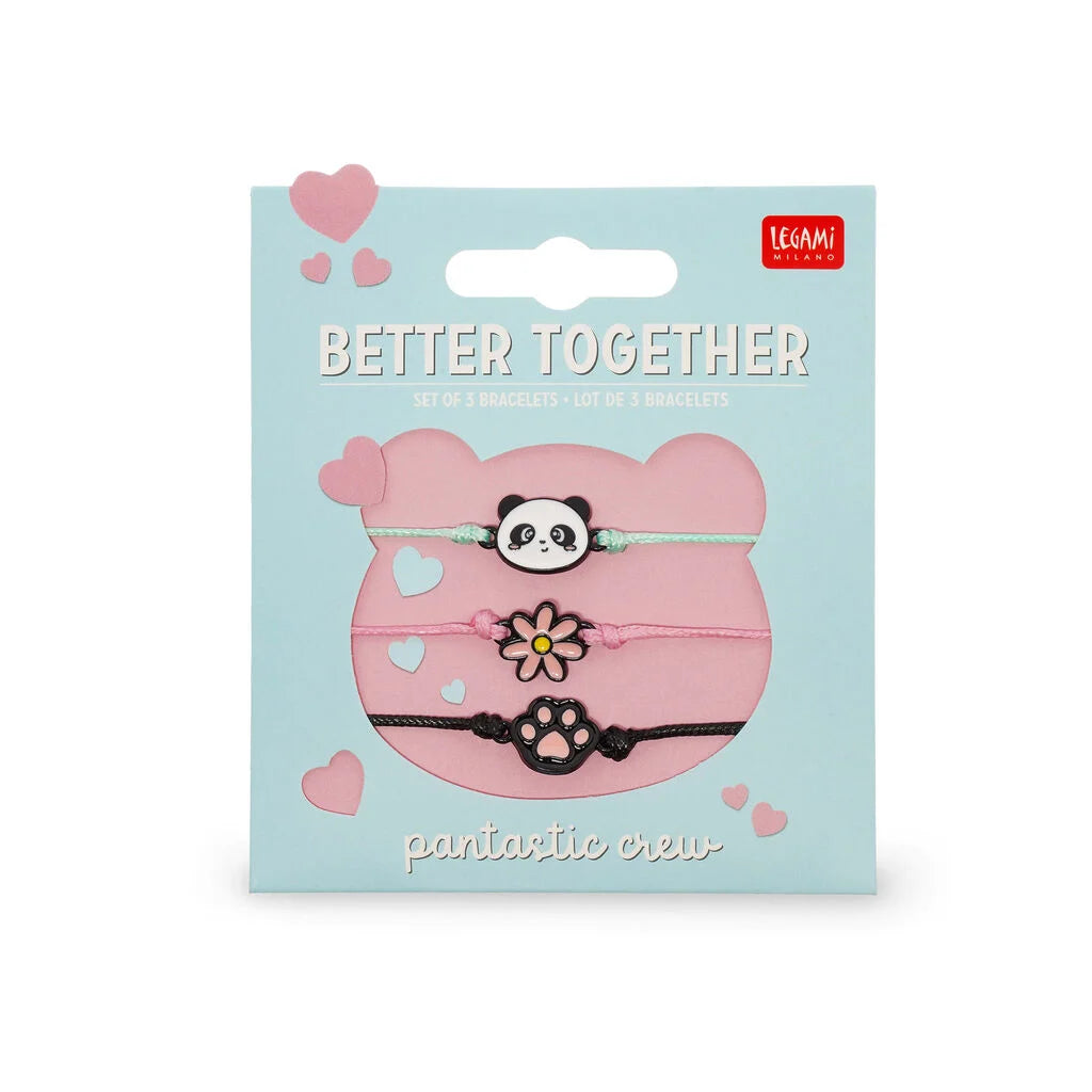 LEGAMI SET DI 3 BRACCIALI - PANDA - SET OF 3 BRACELETS