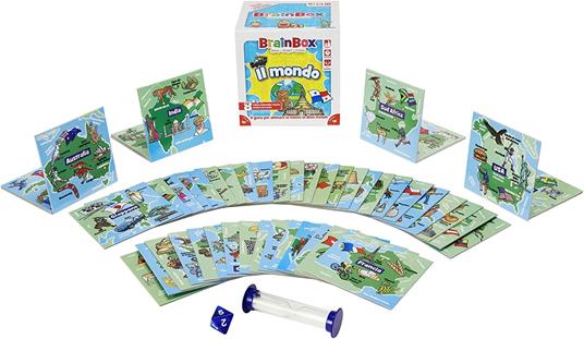 BRAIN BOX IL MONDO - GIOCO DA TAVOLO A PARTIRE DA 8 ANNI Immagine secondaria del prodotto