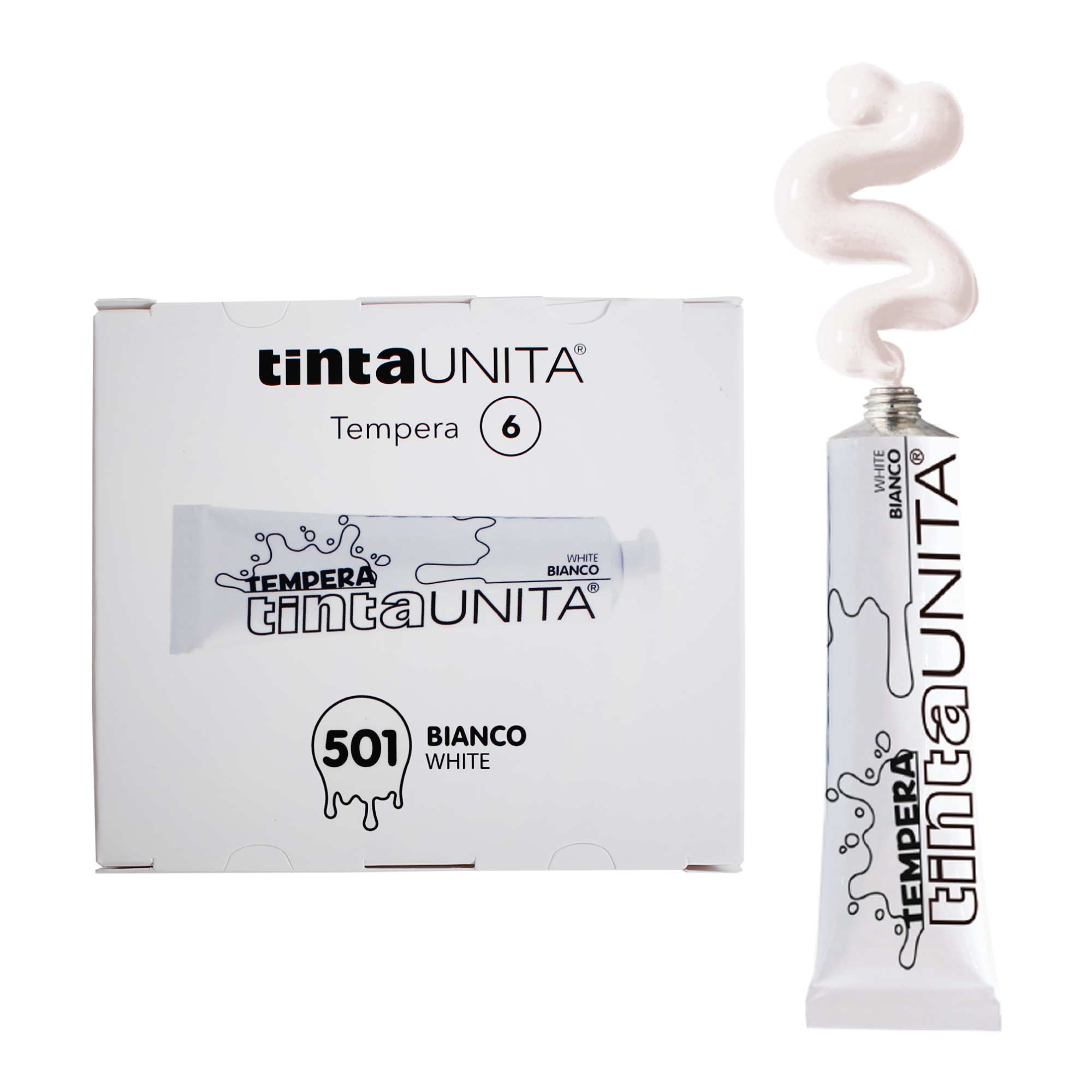 COLORE BIANCO A TEMPERA TINTA UNITA 12ML - NUMERO 501