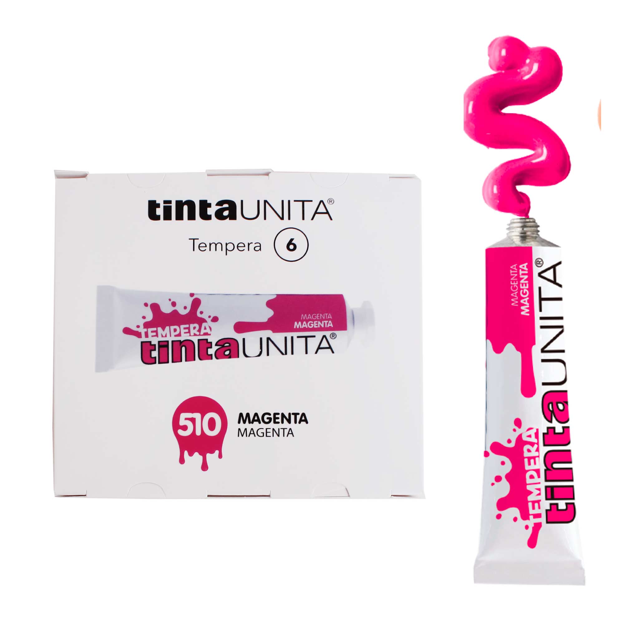COLORE MAGENTA A TEMPERA TINTA UNITA 12 ML - NUMERO 510