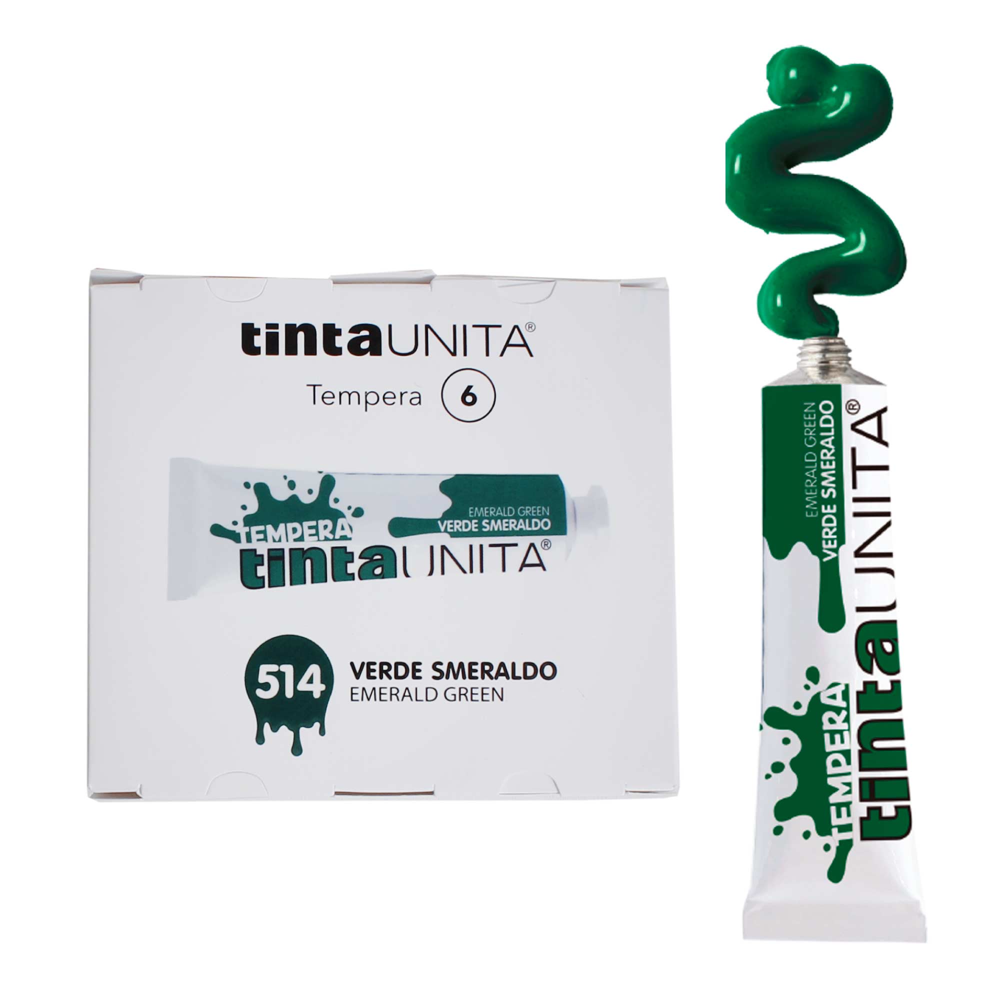 COLORE VERDE SMERALDO A TEMPERA 12ML - NUMERO 514