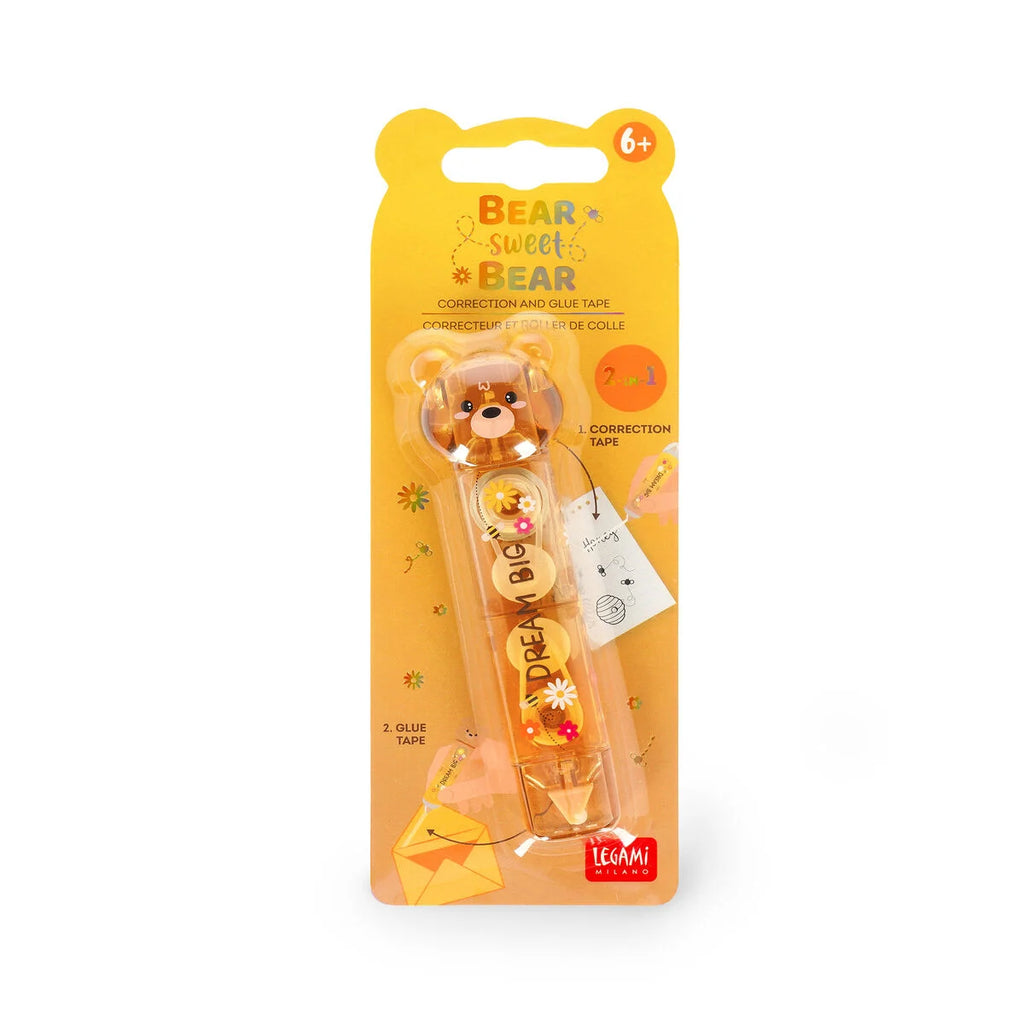 CORRETTORE E COLLA A NASTRO 2 IN 1 - BEAR SWEET BEAR