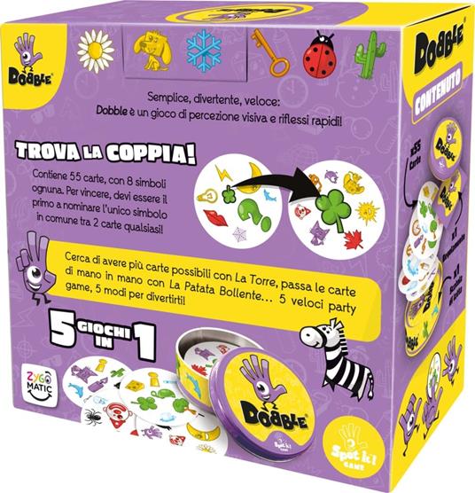 DOBBLE - TROVA LA COPPIA! GIOCO DA TAVOLO PER TUTTA LA FAMIGLIA DAI 6+ ANNI IN ITALIANO