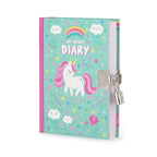 LEGAMI DIARIO SEGRETO CON COPERTINA RIGIDA ILLUSTRATA E LUCCHETTO - UNICORN - MY SECRET DIARY