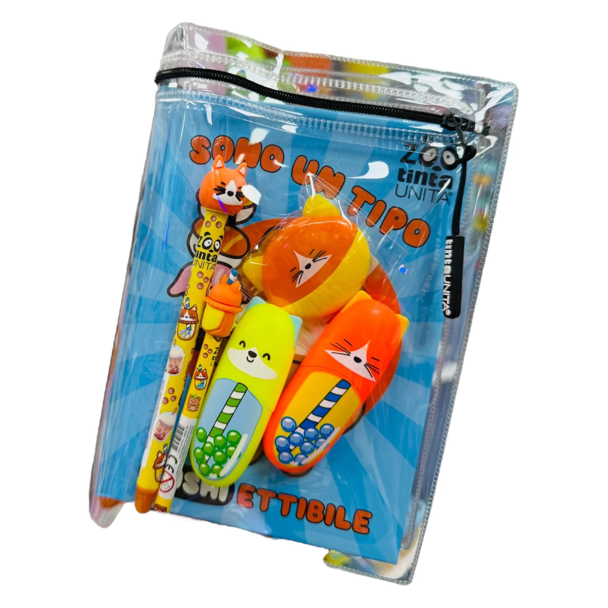 DIARIO SCUOLA AZZURRO TINTA UNITA ZOO 2027 CON ACCESSORI