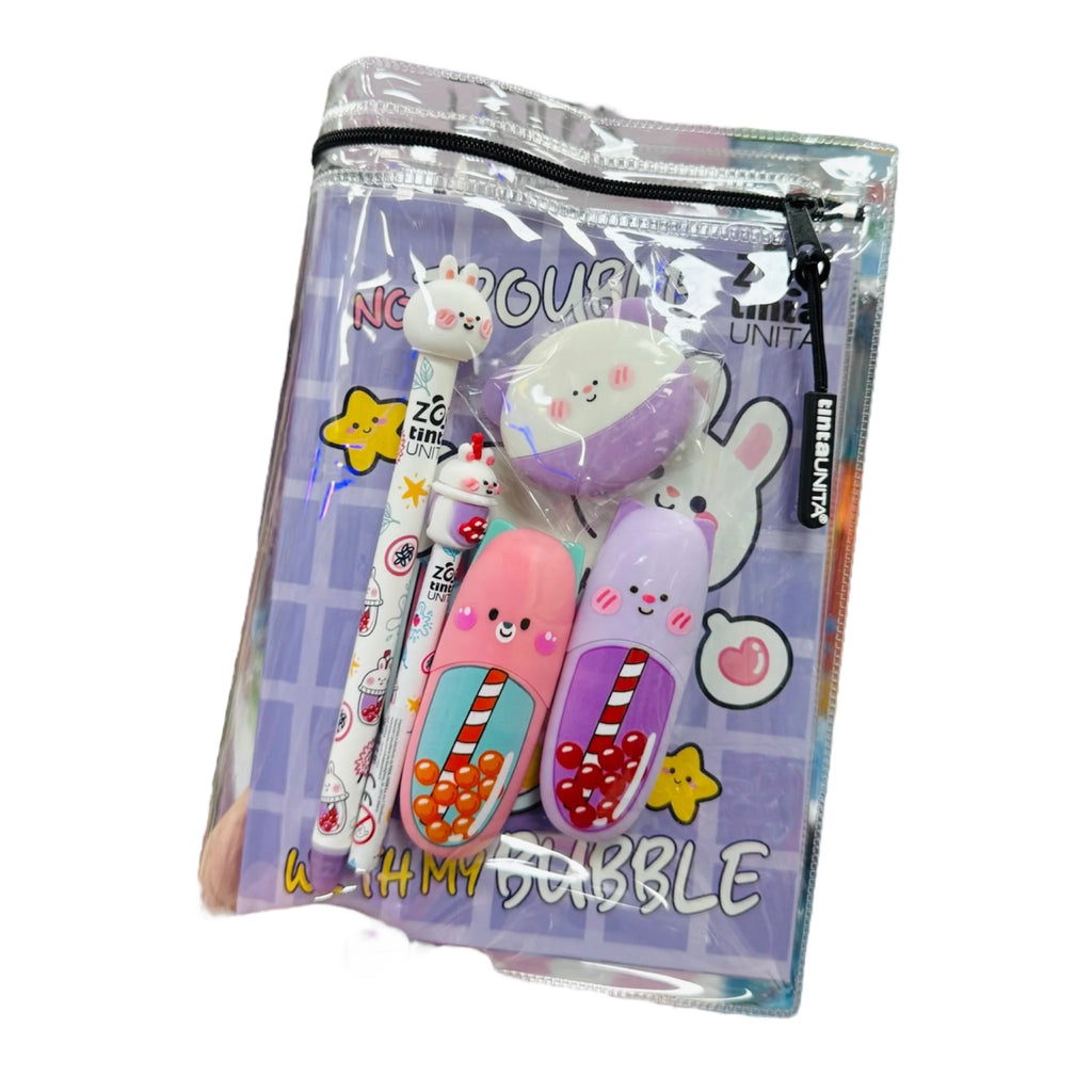 DIARIO SCUOLA LILLA TINTA UNITA ZOO 2027 CON ACCESSORI