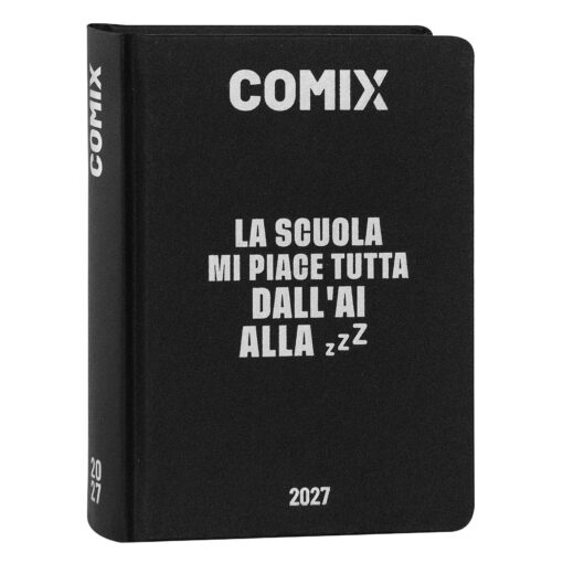 AGENDA - DIARIO 16 MESI 2026-2027 MIGNON PLUS COMIX BLACK & SILVER