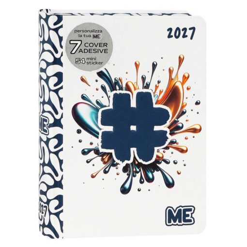 AGENDA - DIARIO 16 MESI 2026-2027 HASHTAG BLU COLOR ME MY EVOLUTION