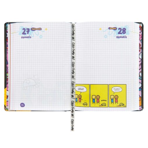 AGENDA - DIARIO 16 MESI 2026-2027 MEDIUM SCOMIX BY SIO BLACK