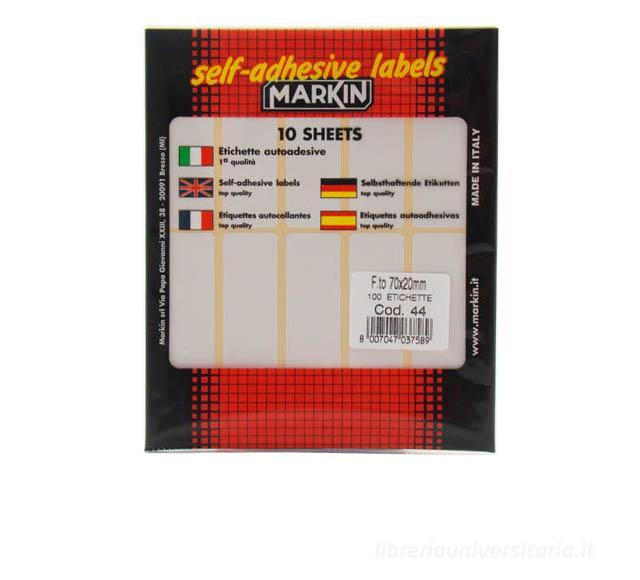 100 ETICHETTE ADESIVE FORTMATO 70X20MM Immagine principale del prodotto