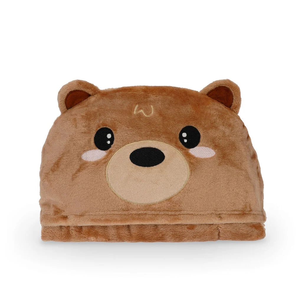 LEGAMI COPERTA CON CAPPUCCIO TEDDY BEAR - COSY HUGS