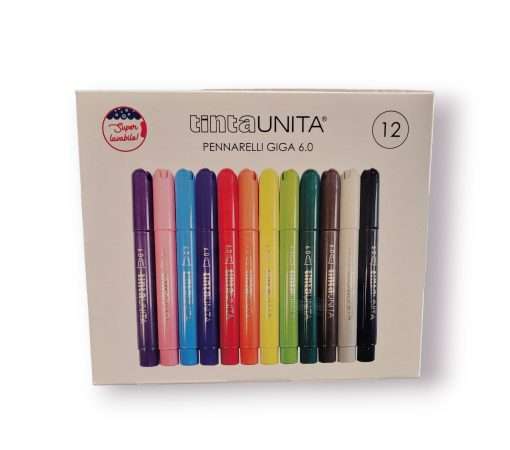 PENNARELLI GIGA 6.0 TINTA UNITA CONFEZIONE DA 12