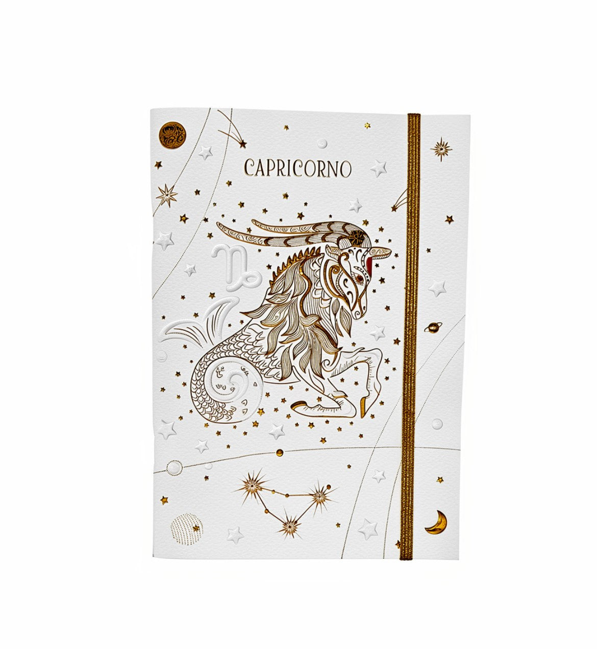 NOTEBOOK A 5 CON ELASTICO A RIGHE TURNOWSKY CON COPERTINA DEL SEGNO ZODIACALE CAPRICORNO