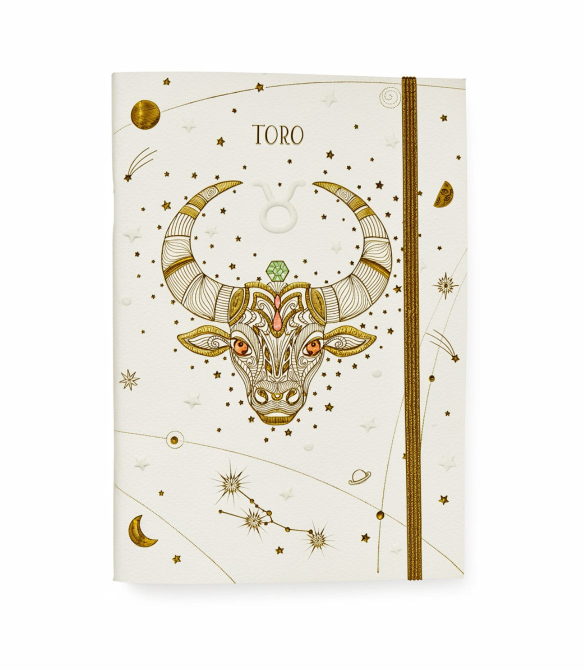 NOTEBOOK A5 CON ELASTICO A RIGHE TURNOWSKY CON COPERTINA DEL SEGNO ZODIACALE TORO