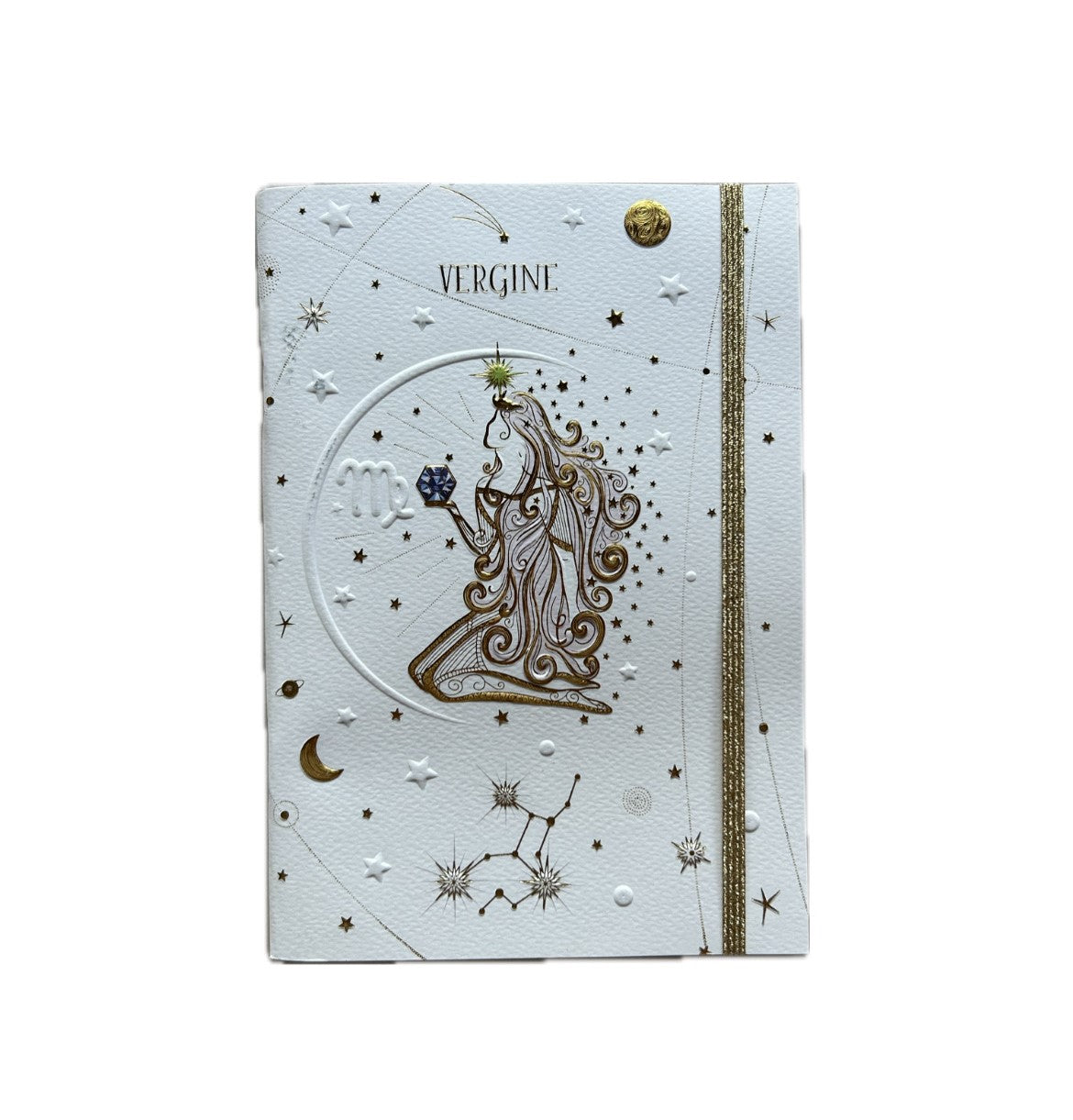 NOTEBOOK A5 COBN ELASTICO A RIGHE TURNOWSKY CON COPERTINA DEL SEGNO ZODIACALE VERGINE