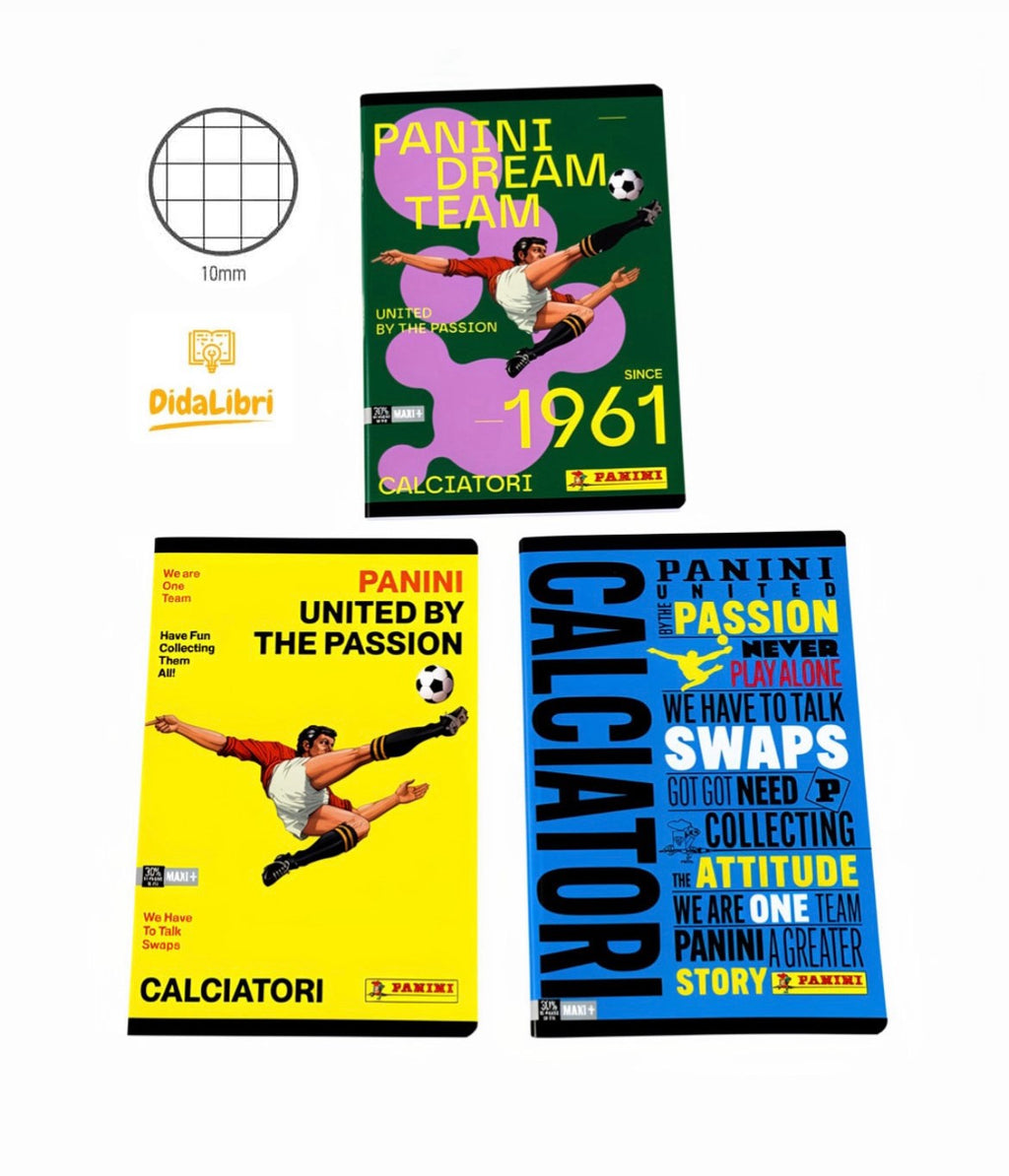 MAXI QUADERNO CALCIATORI PANINI 100GR RIGATURA 10MM
