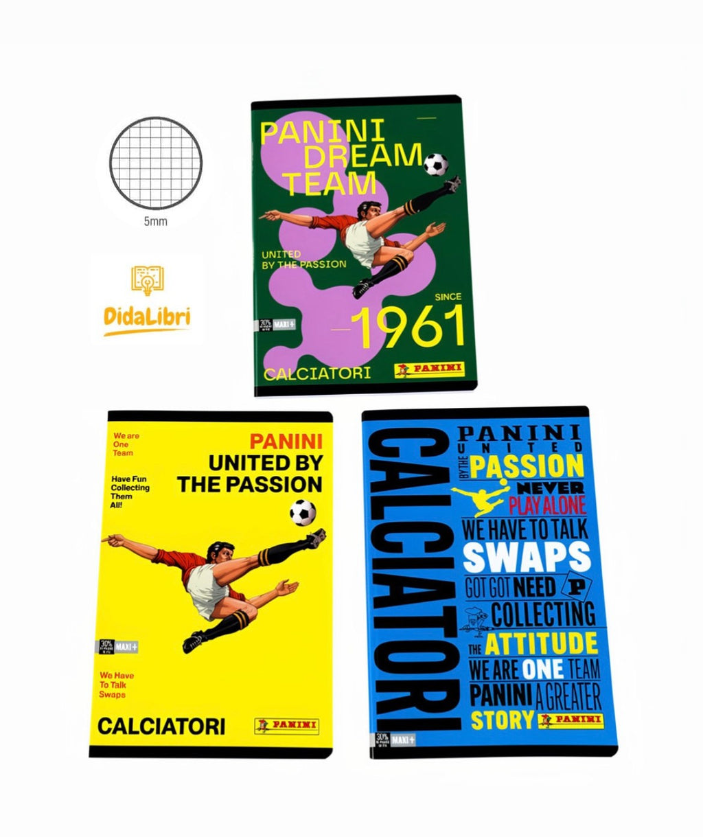 MAXI QUADERNO CALCIATORI PANINI 100GR RIGATURA 5MM