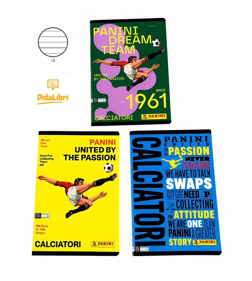 MAXI QUADERNO CALCIATORI PANINI 100GR RIGATURA 1R