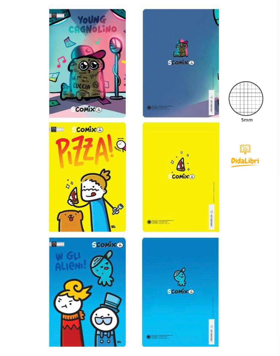 MAXI QUADERNO SCOMIX 100GR RIGATURA 5MM