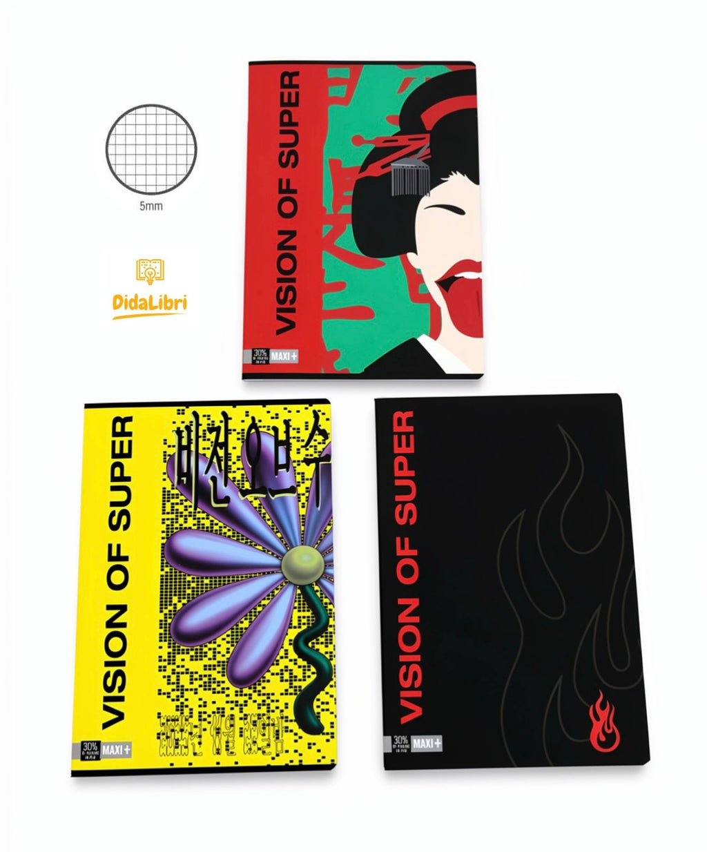 MAXI QUADERNO VISION OF SUPER 100GR RIGATURA 5MM