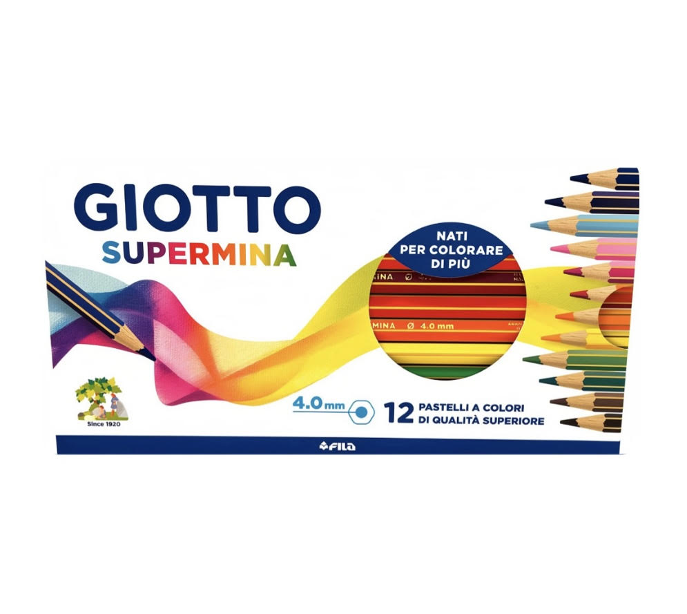 COLORI A MATITA DA 12 4.0MM SUPERMINA GIOTTO Immagine principale del prodotto