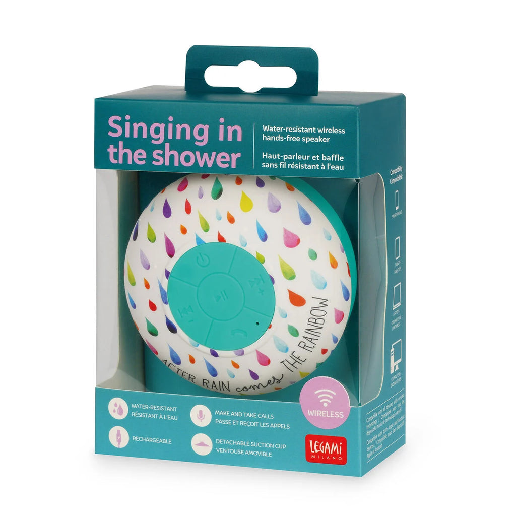 VIVAVOCE E SPEAKER BLUETOOTH RESISTENTE ALL' ACQUA AFTER RAIN - SINGING IN THE SHOWER