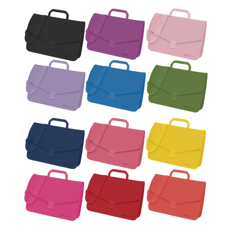 VALIGETTA GRANDE CON TRACOLLA IN PPL TINTA UNITA 37x52x13cm 5kg